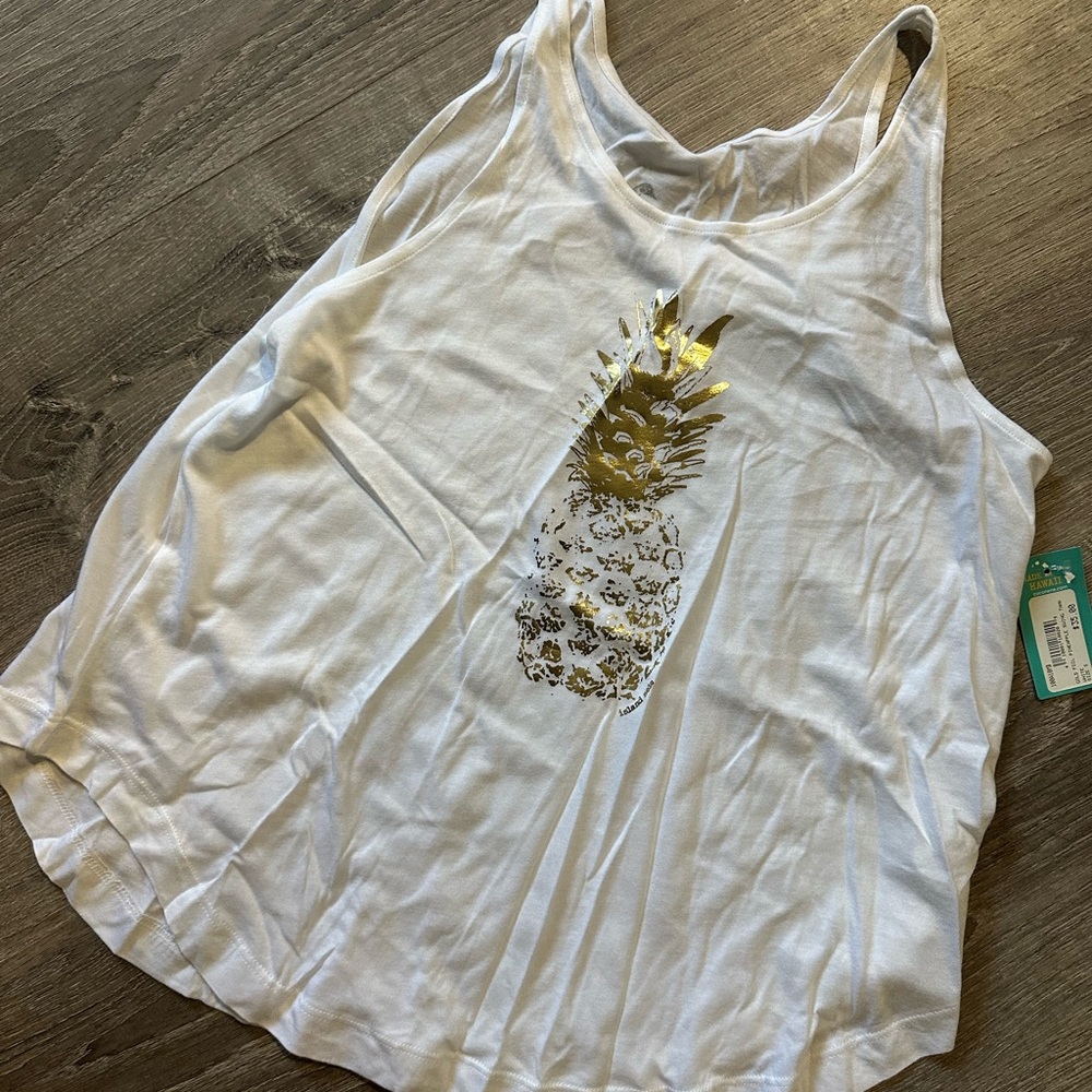 NWT CocoNene gold pineapple tank